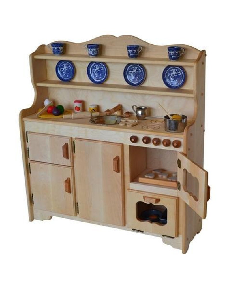 Waldorf Wooden Toy KitchenHardwood Play KitchenPlay Stove Etsy