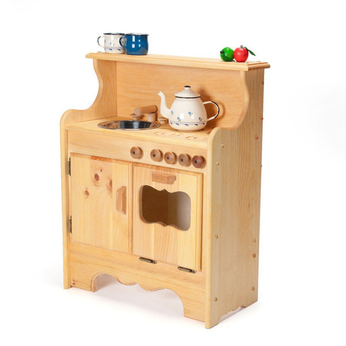 Play Kitchennatural Wooden Play Kitchenwaldorf Toy Etsy