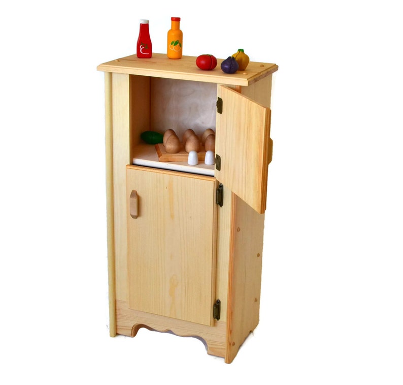 Natural Wooden Toy Kitchen Icebox/refrigeratorwaldorf Play Etsy