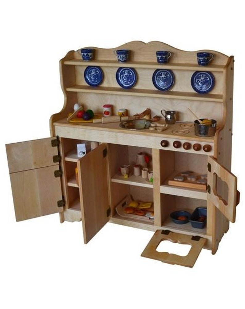 Waldorf Wooden Toy KitchenHardwood Play KitchenPlay Stove Etsy