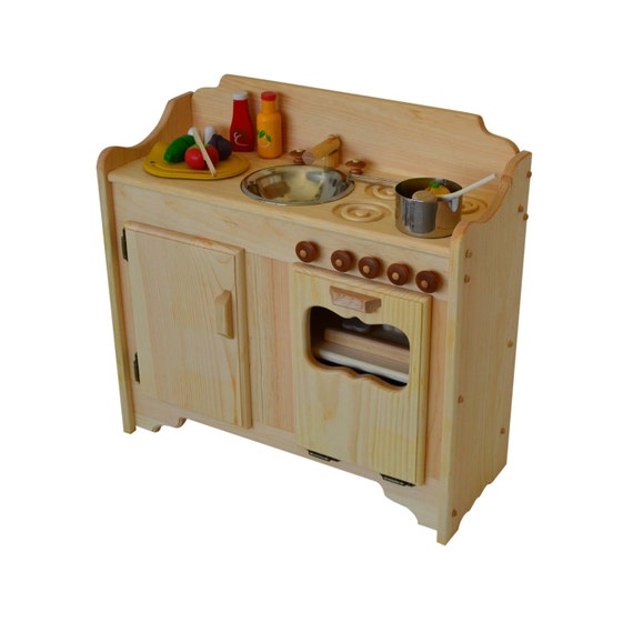 Pretend Play Wooden Kitchen Waldorf Toy Image 0