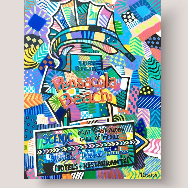 Pensacola Beach Art Painting Etsy