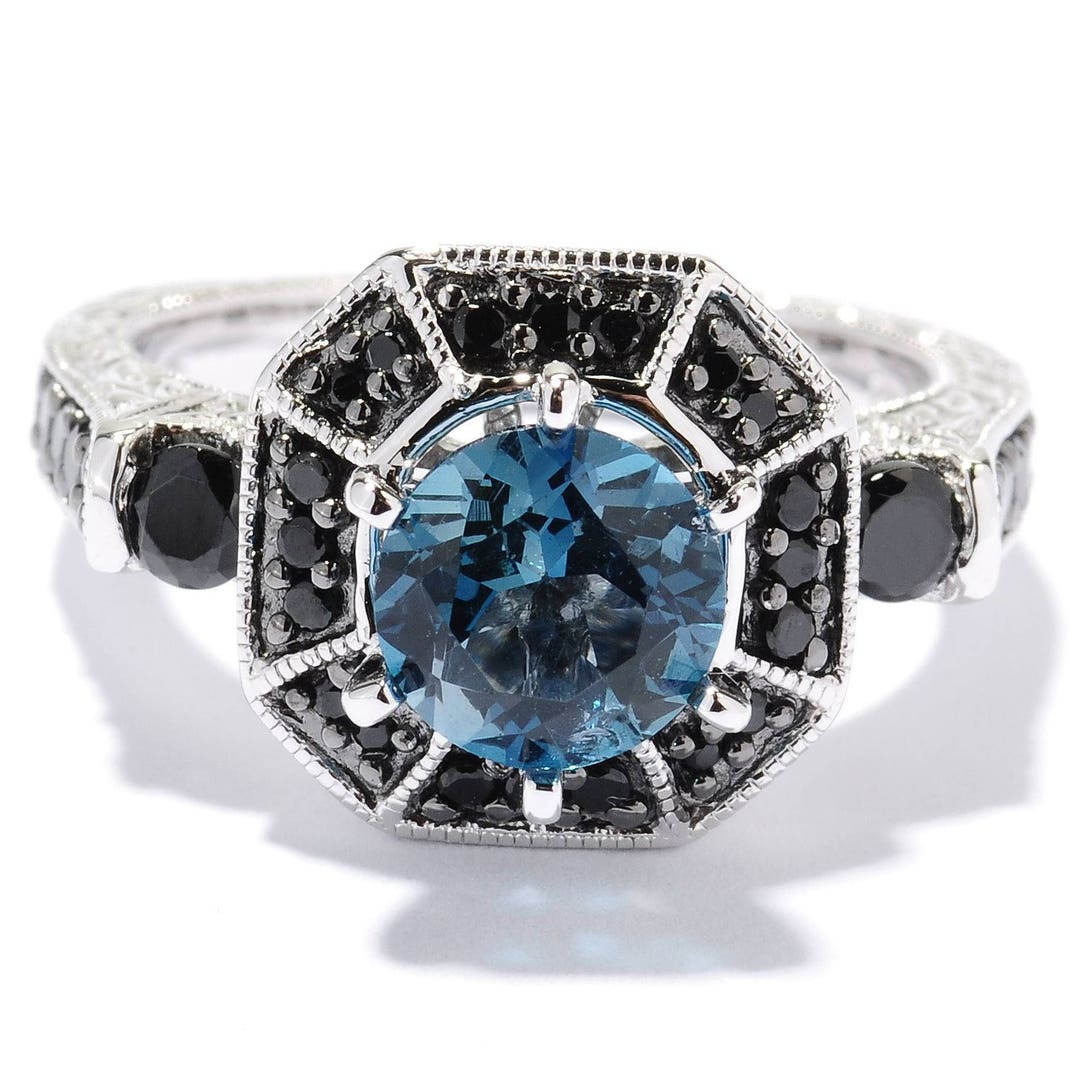 London Blue Topaz Women Ring, 925 Sterling Silver Ring, Cocktail Women ...
