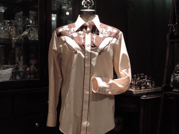 Vintage Western Shirt by BarB Rockabilly Embroider