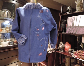 Vintage Jacket Wool Coat Handmade Vintage Coat Felting