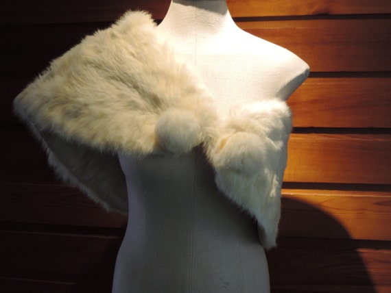 Vintage Fur Stole,Vintage Fur Shawl,Vintage Rabbi… - image 2