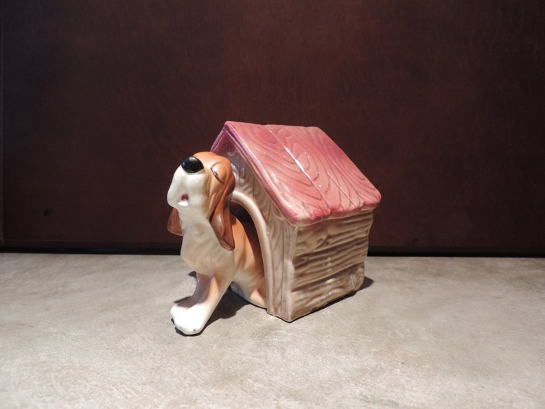 Vintage Dog in Doghouse Salt and Pepper Shakers