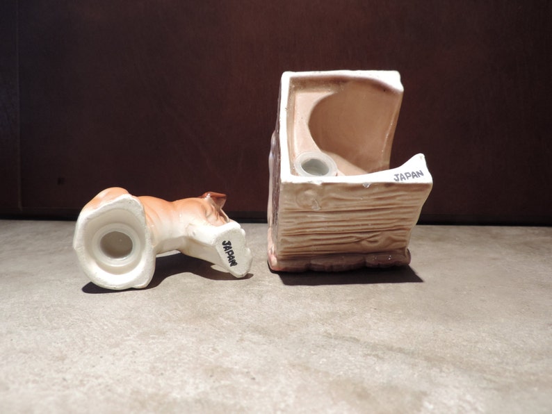 Vintage Dog in Doghouse Salt and Pepper Shakers