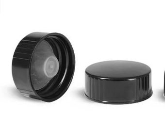 22/400 Phenolic Black Plastic cap with cone line for bottles