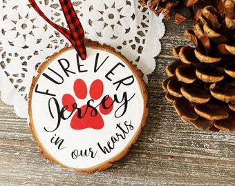 Haustier Erinnerungsschmuck - Furever in our hearts Ornament - Haustier Gedenkgeschenk - Hundegedenkschmuck - Haustier Ornament - Hund Gedenkgeschenk