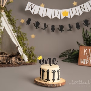 Wild One Banner, Where The Wild Things Are Inspired Banner, One Banner, First Birthday, Photo Prop