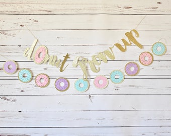 Decorações de Donuts, Festa de Donuts, Banner de Donuts, Não Cresça, Decoração de Festa de Donuts, Banner de Festa de Donuts, Decorações de Donuts, Festa de Donuts com Glitter