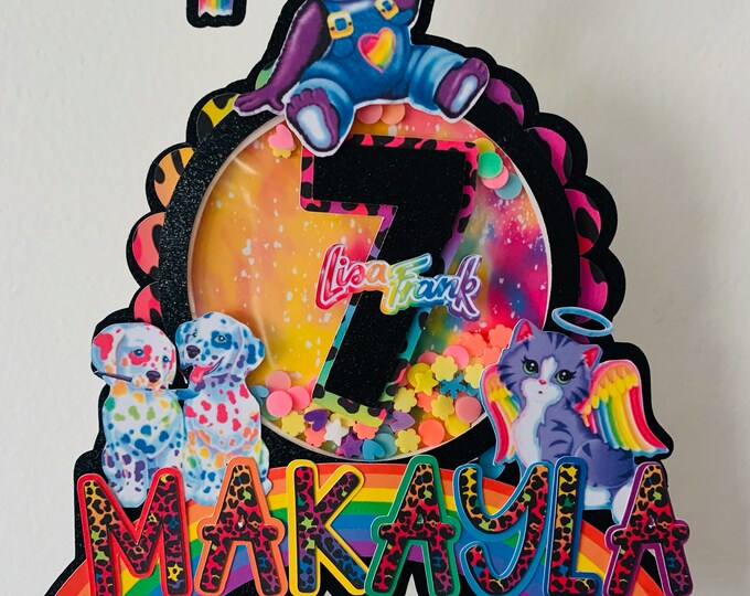 Lisa Frank Cake Topper Lisa Frank Party Lisa Frank Birthday Lisa