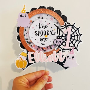 Spooky One Cake Topper- Spooky Smash Cake Topper - Spider Web Cake Topper - Girly Ghost Cake Topper - Boo Day Cake Topper - Boo Day Ghost
