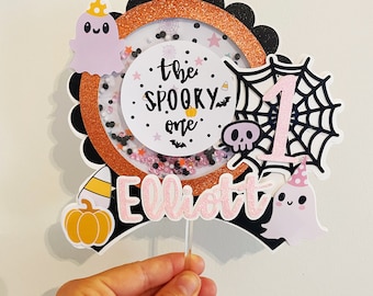 Spooky One Cake Topper- Spooky Smash Cake Topper - Spider Web Cake Topper - Girly Ghost Cake Topper - Boo Day Cake Topper - Boo Day Ghost