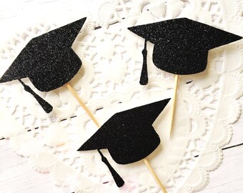 Afstuderen Feestdecoraties 2018, Afstudeerhoedtoppers, Cupcake Toppers Class of 2018, Afstudeerdecoraties, Afstudeerfeestdecoratie