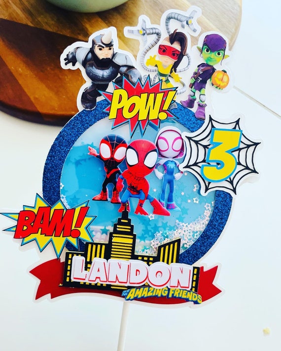 Spider-man cake topper - Spidey and the amazing friends cake topper- Spidey Cake Topper - Spiderman Birthday - Spidey Birthday
