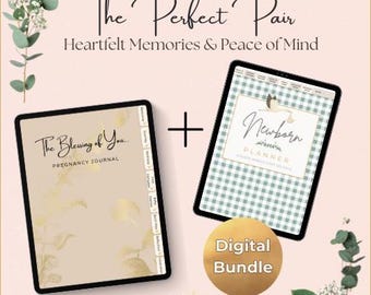 Pregnancy Journal & Newborn Planner Bundle | Digital Keepsakes (PDF)