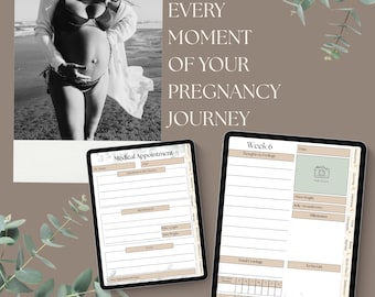 Digital Pregnancy Journal: Keepsake Memory Book (PDF Download)