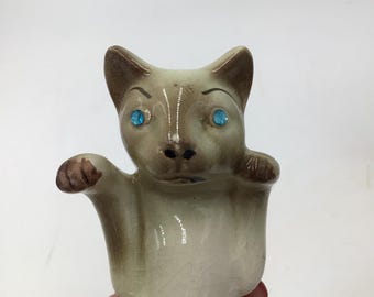 * vintage cat ୨୧ * 碧い瞳の シャム猫さん Vintage Blue Eyes Siamese Cat Napcoware # 260 (Like 258) Made In