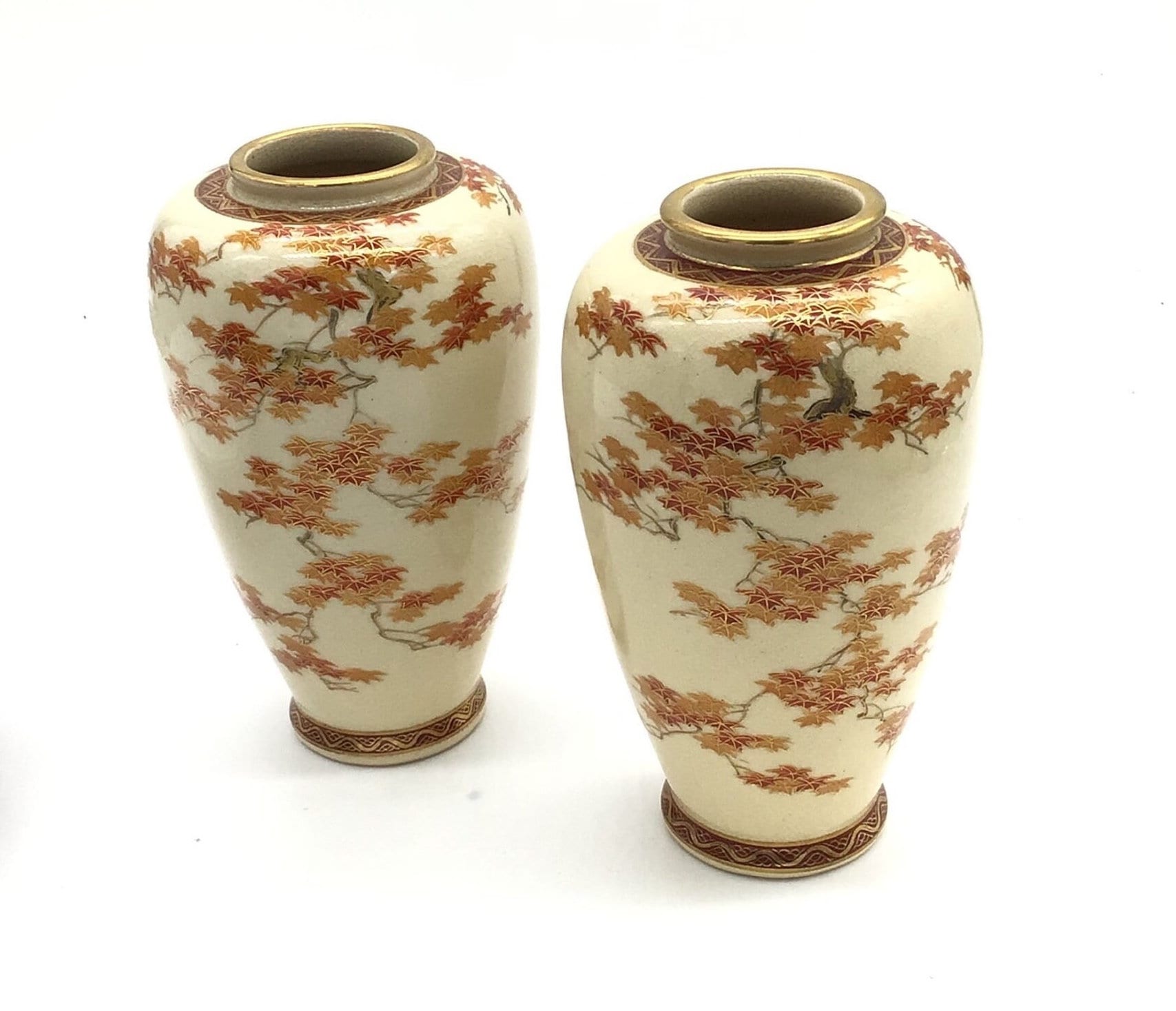 越田薩摩花瓶一対 6寸 大正時代 - Etsy 日本