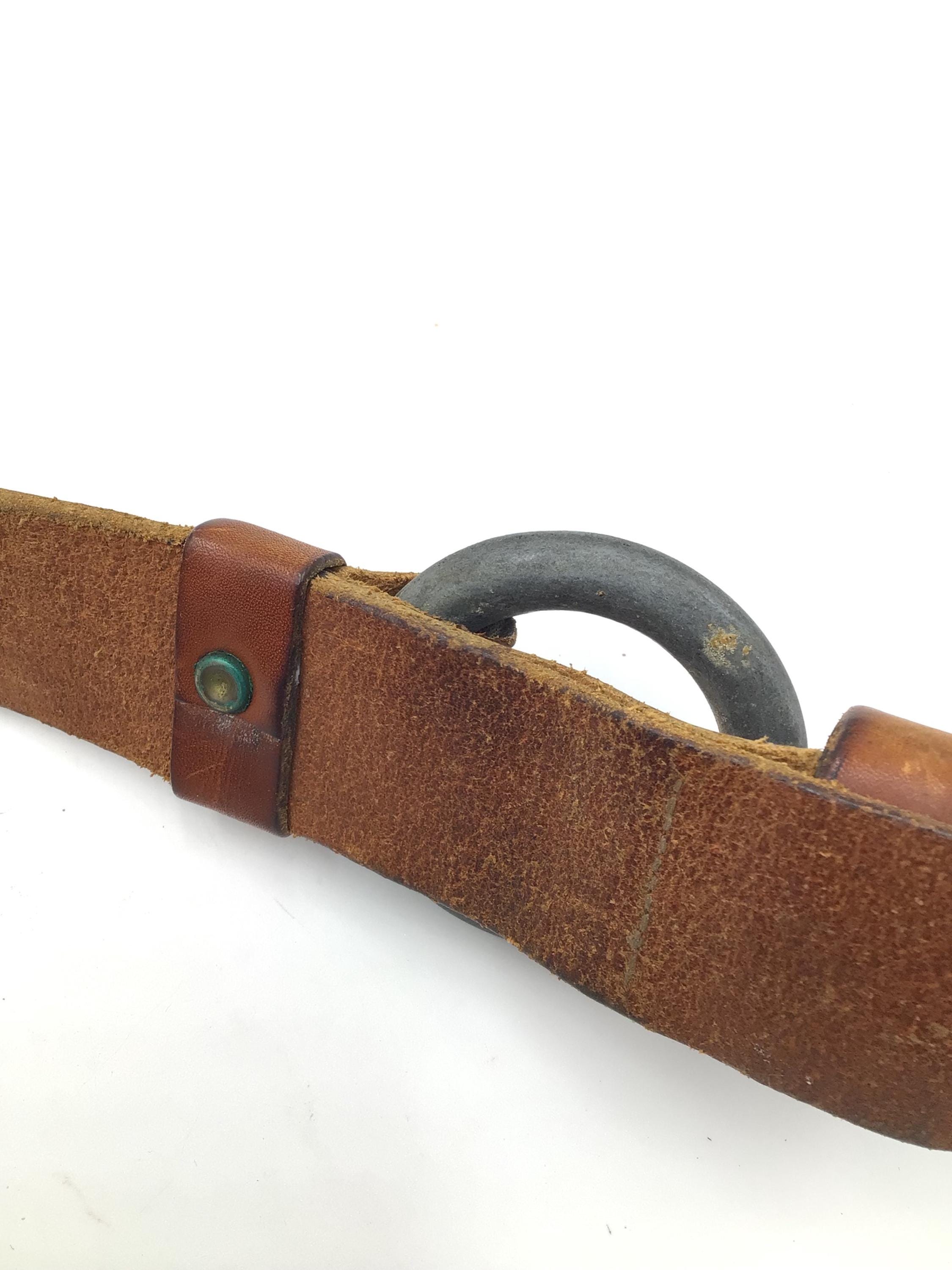 Vintage Fife and Drum by Paris Imported Leather Belt Large  display picture 3