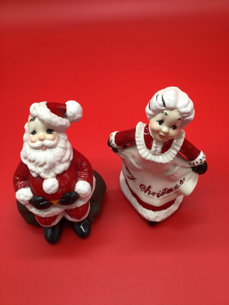 Mr and Mrs. Claus Christmas Vintage 70s Figurines Santa - Etsy