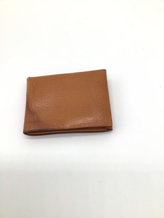 Vintage Tan Brown Leather Wallet 1950's - image 8