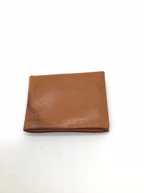 Vintage Tan Brown Leather Wallet 1950's - image 2