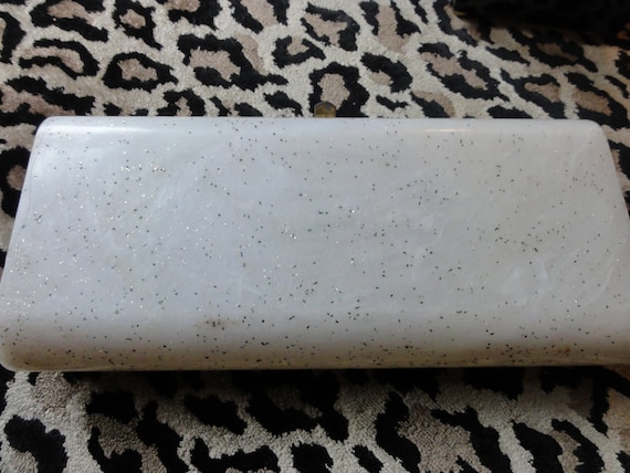 1950's Glitter Lucite Clutch Purse ON HOLD