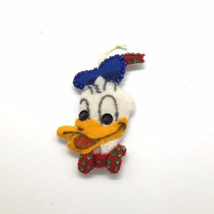 50’s Vintage Donald Duck Handmade sequin, beads, felt Christmas Ornament Disney Disneyland