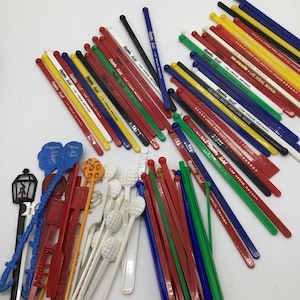 Vintage Las Vegas, Hawaii, pan am and more stirrer cocktail sticks barware swizzle sticks,