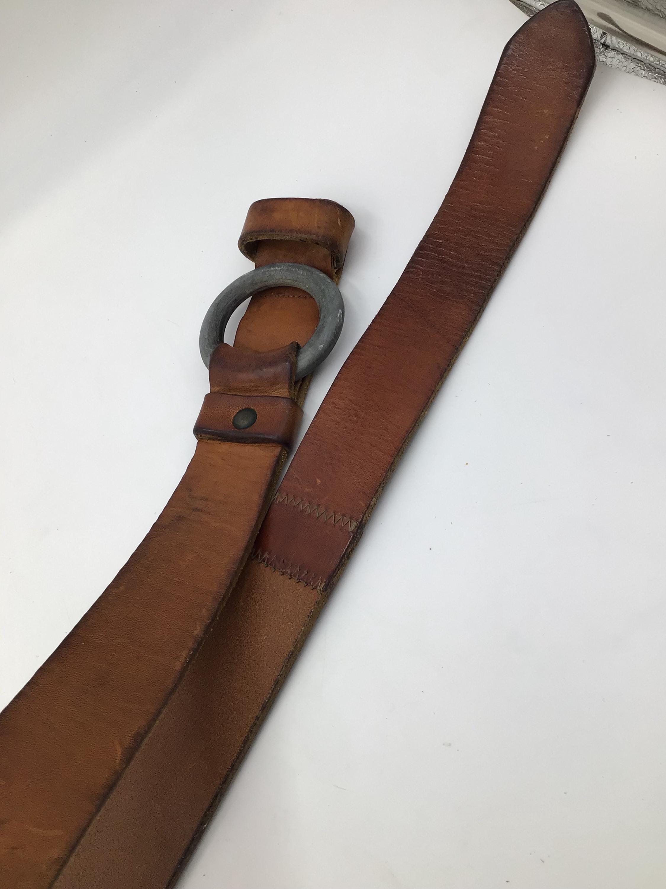 Vintage Fife and Drum by Paris Imported Leather Belt Large  display picture 1