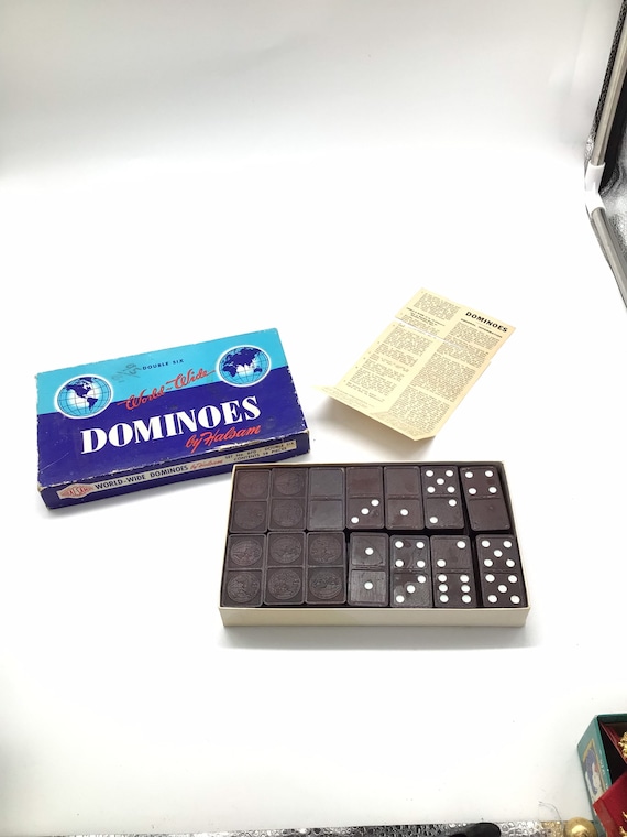 1960s World Wide Double Six Dominoes by Halsam Set Number 670 - Etsy