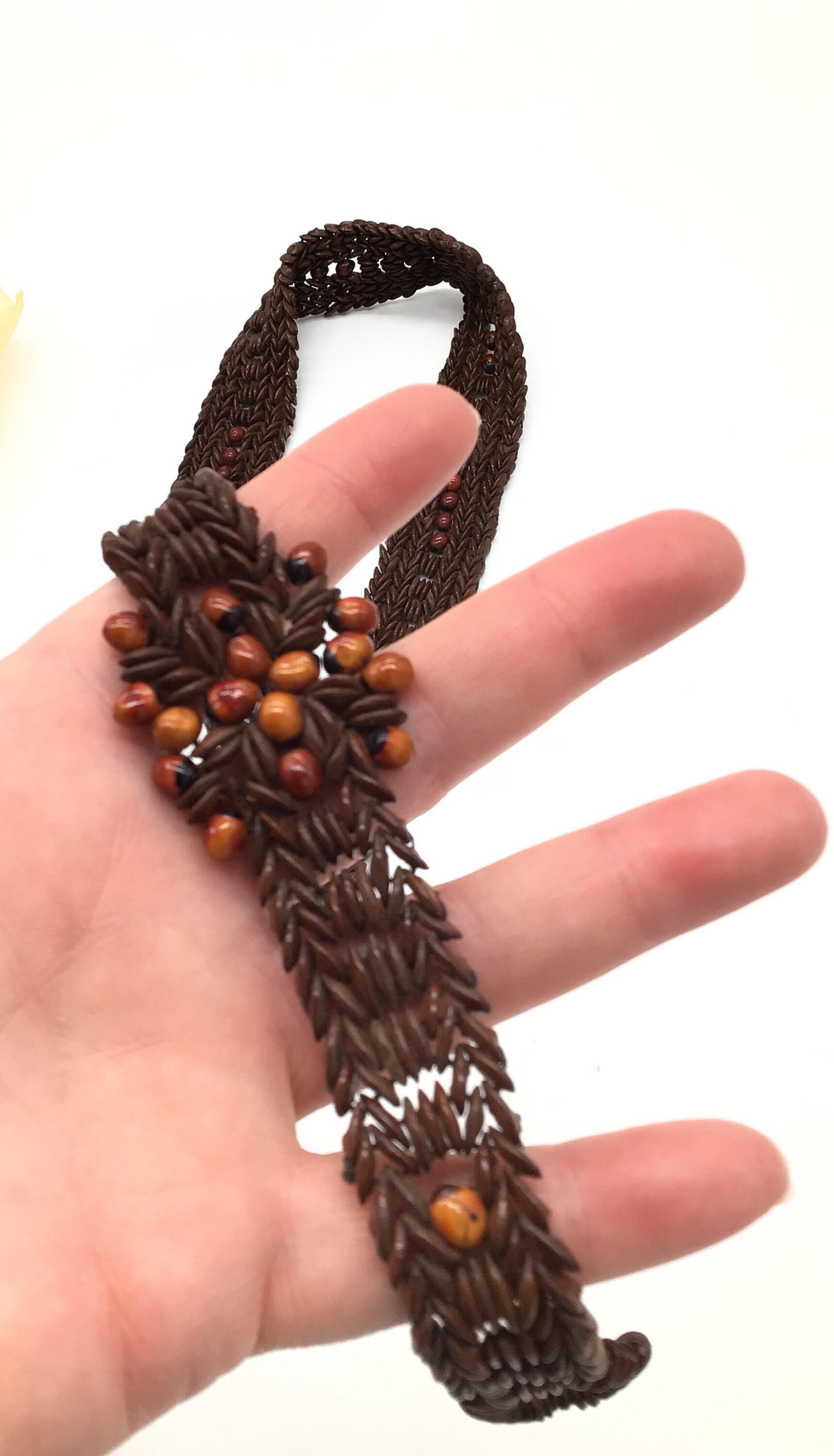 Gorgeous Vintage Hawaiian coerced seed and Wood belt Vintage Hawaiian Coerced Seed and Wood Being Belt and  main image 2