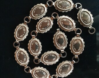 SALE ! Vintage 5 qty Navajo Hand Stamped Copper Belt Conchos Vintage 7 Qty Navajo Hand Stamped Copper Belt Conchos - Etsy main image 4