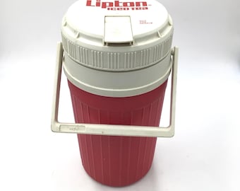 Vintage Igloo Lipton Iced Tea 1/2 Gallon Thermos Drink Cooler Insulated Flip Cap “Not For Resale”