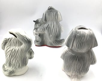 Ford Collectible Piggy Banks Father Son Ford Dog 50's Ceramic