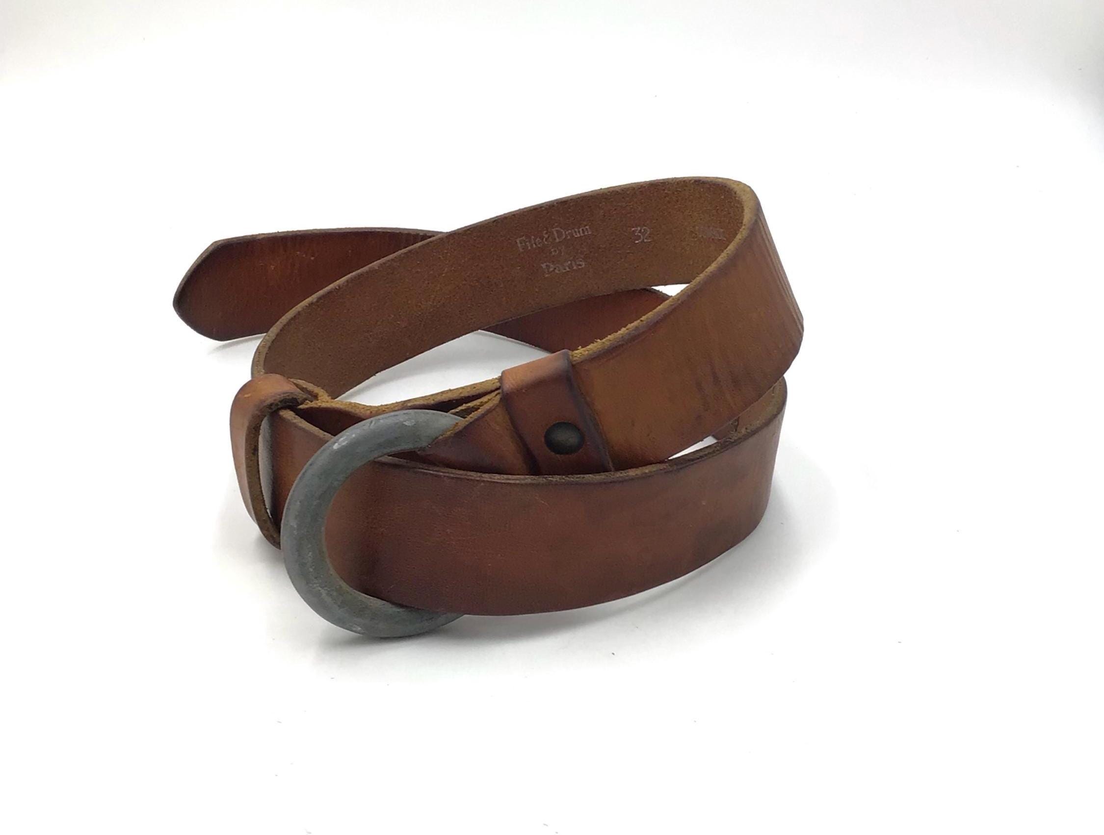Vintage Fife and Drum by Paris Imported Leather Belt Large  display picture 1