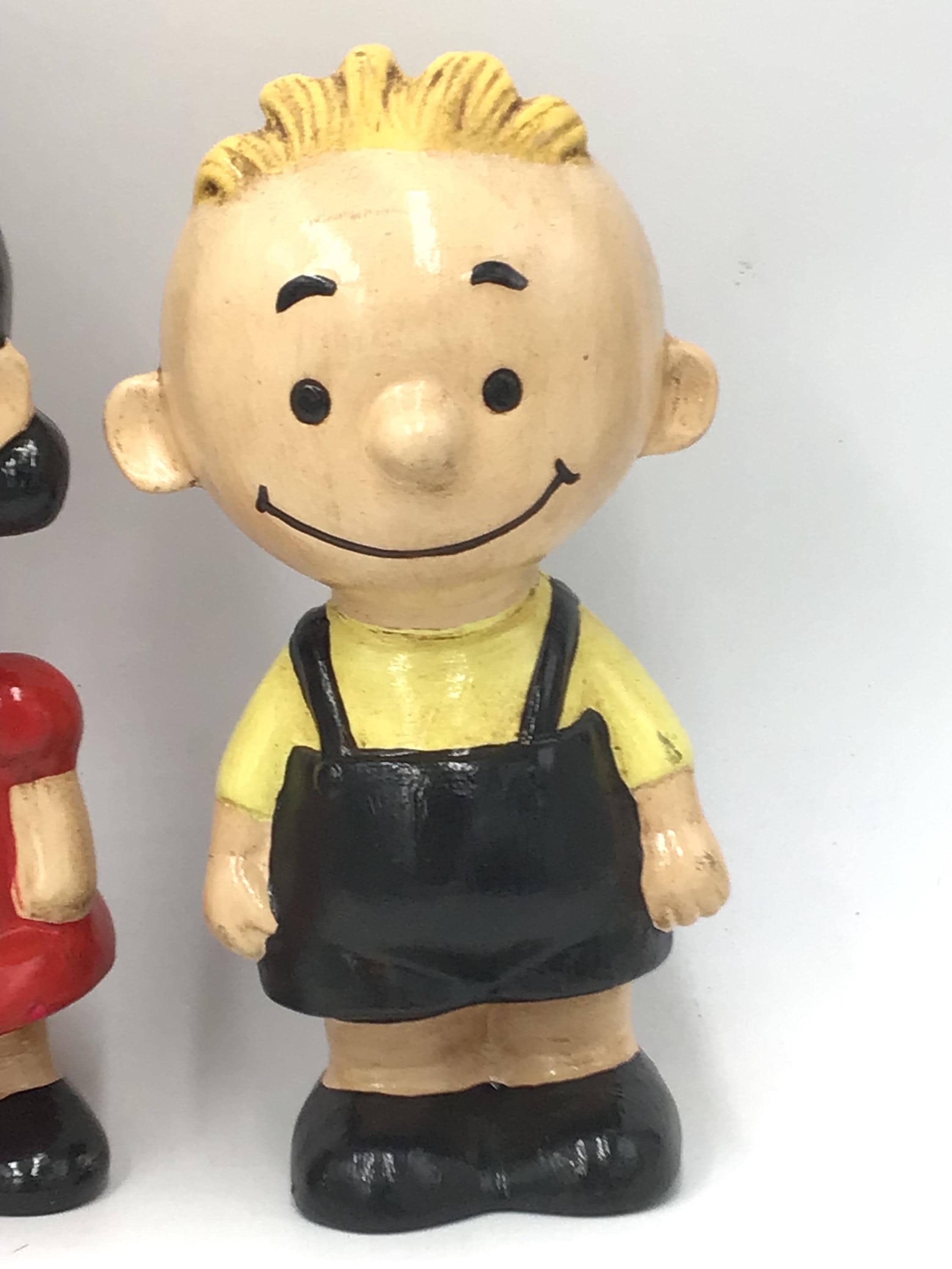 Peanuts Charlie Brown and Lucy Ceramic 9” Figurines Vintage 1960's
