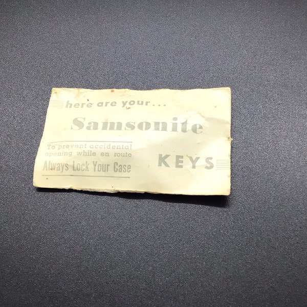 Deadstock Samsonite Vintage Keys NOS Unopened