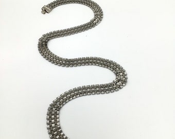 Vintage silver link style snake metal belt 1950’s