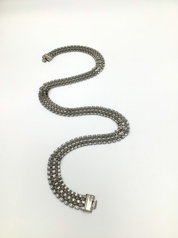 Vintage silver link style snake metal belt 1950’s