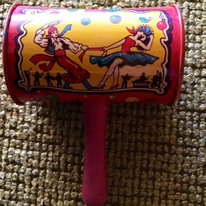 Vintage Metall Halloween Noisemaker Tänzer Clowns Zirkus band Motiv