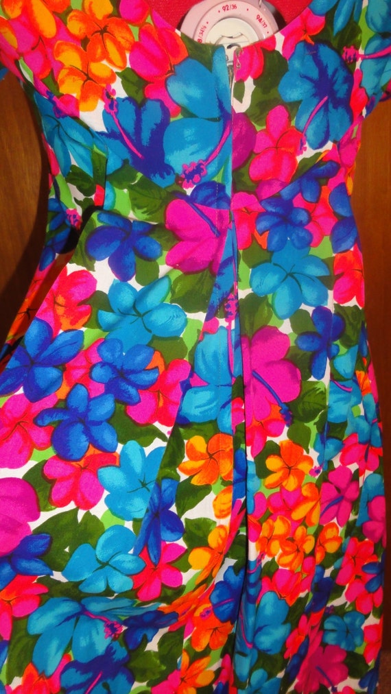 Tiki Hibiscus Pattern Print Women Long Robe
