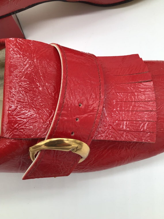 Ladies Red Patent Buckle Delmar Debs Mod Deadstoc… - image 10