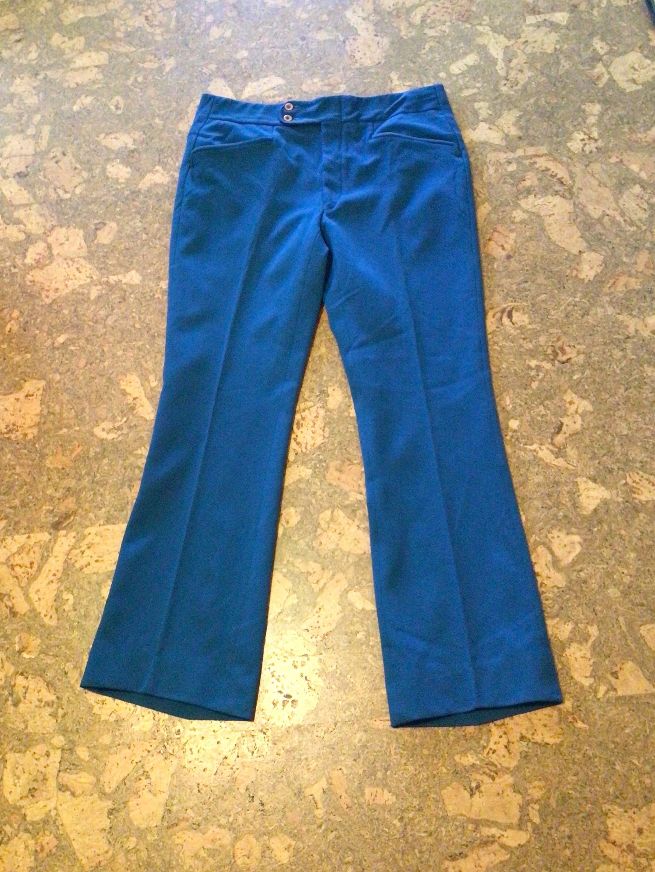 The Knack Vintage Peacock Blue 60's Trousers Disco Hipster Pants