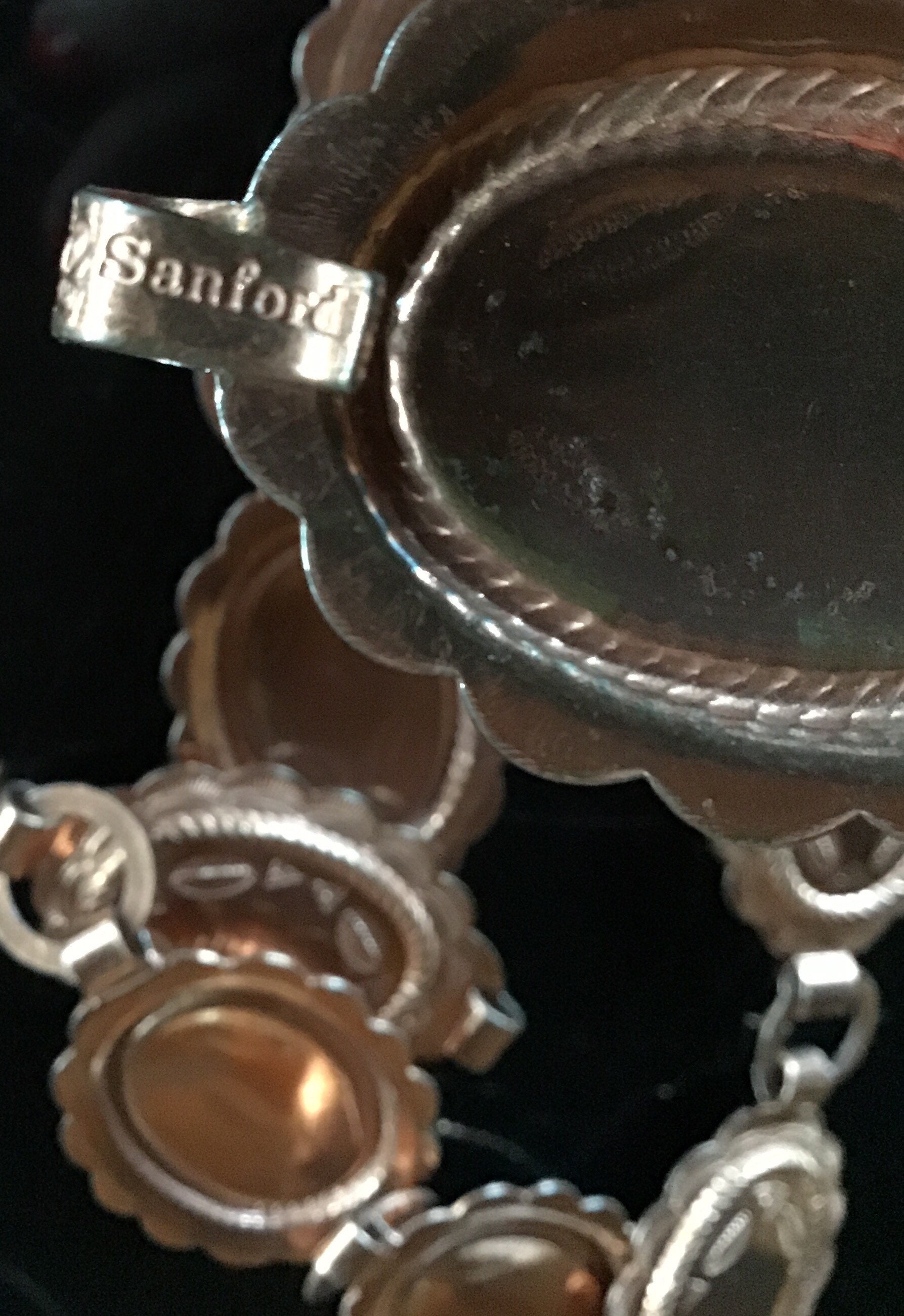 Vintage Sanford Sancrest R Navajo Native American Silver Tone Concho Belt Vintage SANFORD SANCREST Concho Belt Silver Nickel 34  main image 2