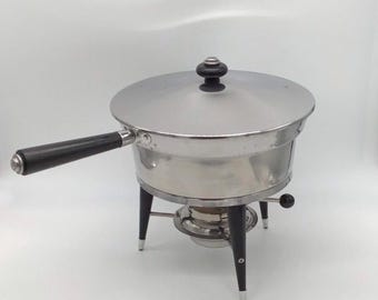 Atomic serving hot chafing dish mid century dining 1950’s so cool!