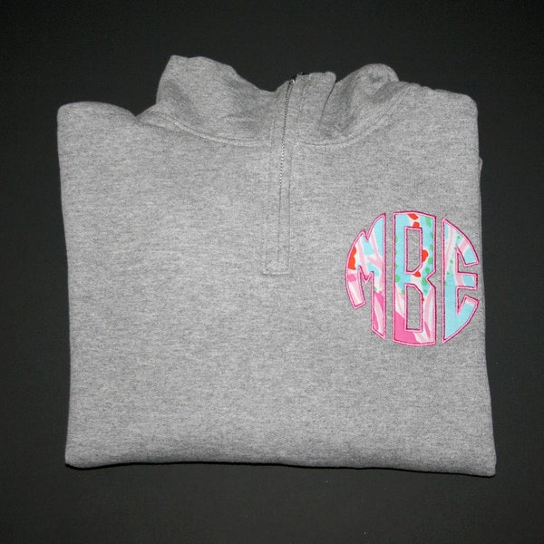 Lilly Pulitzer Monogram Youth Quarter-Zip Sweatshirt